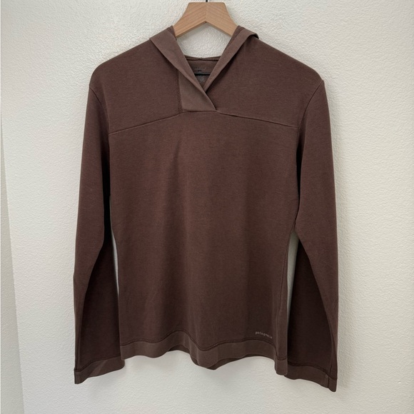 Patagonia Tops - Patagonia‎ Brown Organic Cotton Pullover Hoodie Size Medium